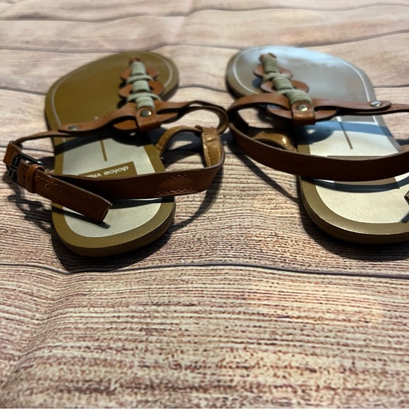 Tan & Blue Dolce Vita Boho Style Flip Flop Sandals, Size 5 - Picture 3 of 5